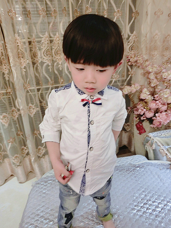 Chemise garcon à manche longue - Ref 2078041 Image 9