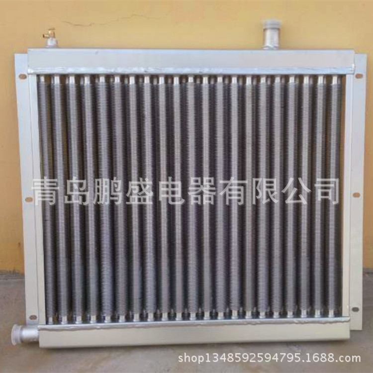 供应河北衡水9kg翅片管式散热器 铝制养殖散热器 调温风机