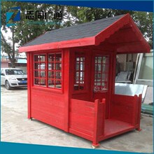 志同新款度假木屋 防腐木岗亭 便民服务厅 木质值班岗亭 别墅亭
