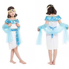 万圣节cosplay服装 儿童埃及艳后演出服 花童礼服 公主裙 G-0166