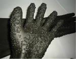 常州橡胶带颗粒喷砂防护手套 加厚耐磨65公分长喷砂防护手套