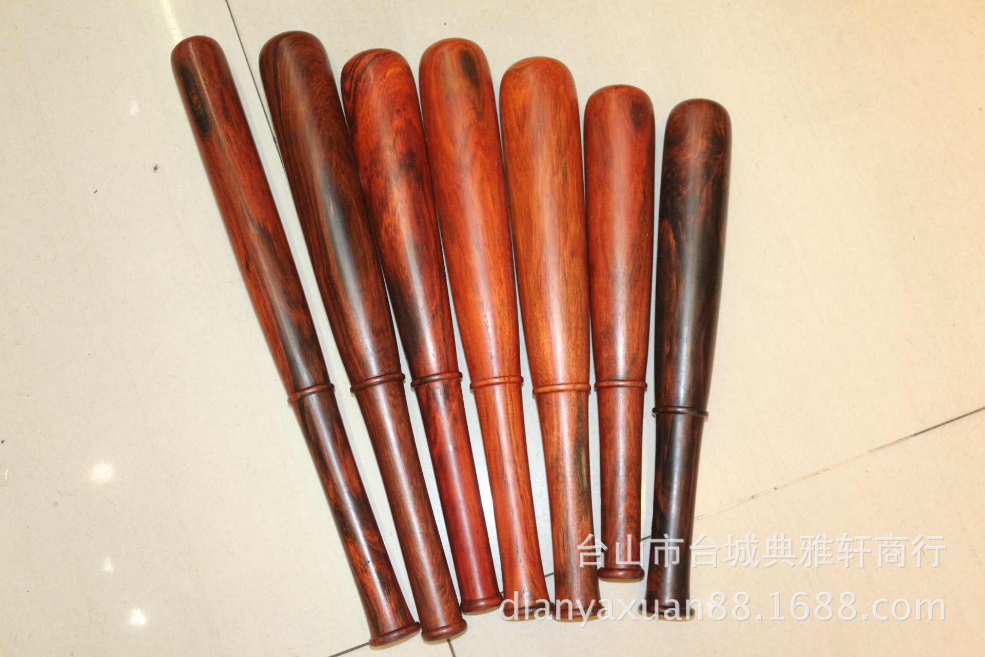 老挝大红酸枝木整木棒球棍5.5x5 (8)