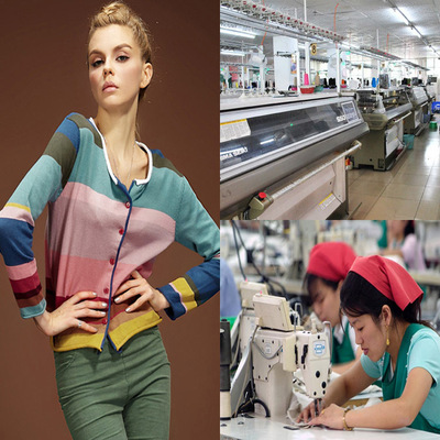 淘工廠女裝羊絨毛衣開衫定制加工毛織來圖來樣貼牌針織衫小額加工