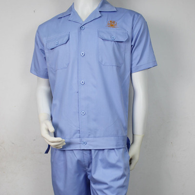 summer Short sleeved staff Mechanic For projects coverall Factory clothing Work clothes suit Dongguan customized