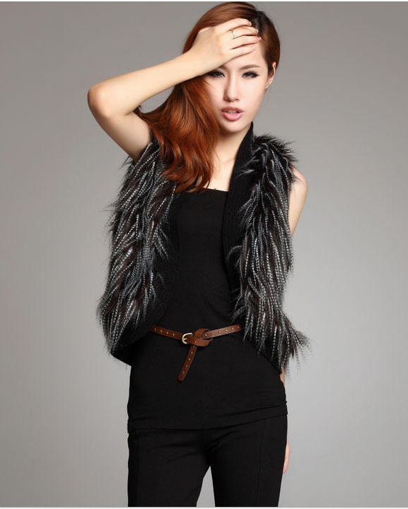 2020 fur faux fur vest waistcoat women's waistcoat furry short faux fur coat faux fur waistcoat