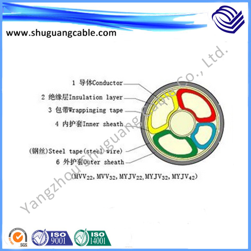 矿用电力电缆 国标电缆线 MYJV22电力电缆 铠装矿用电缆