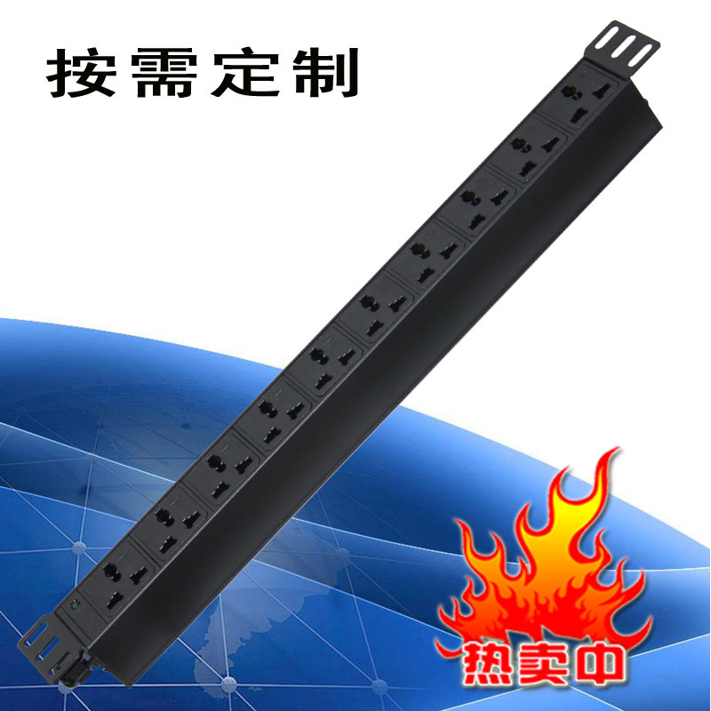 工业铝合金PDU插座机柜插座10A专用插座PDU电源插座插排pdu拖线板