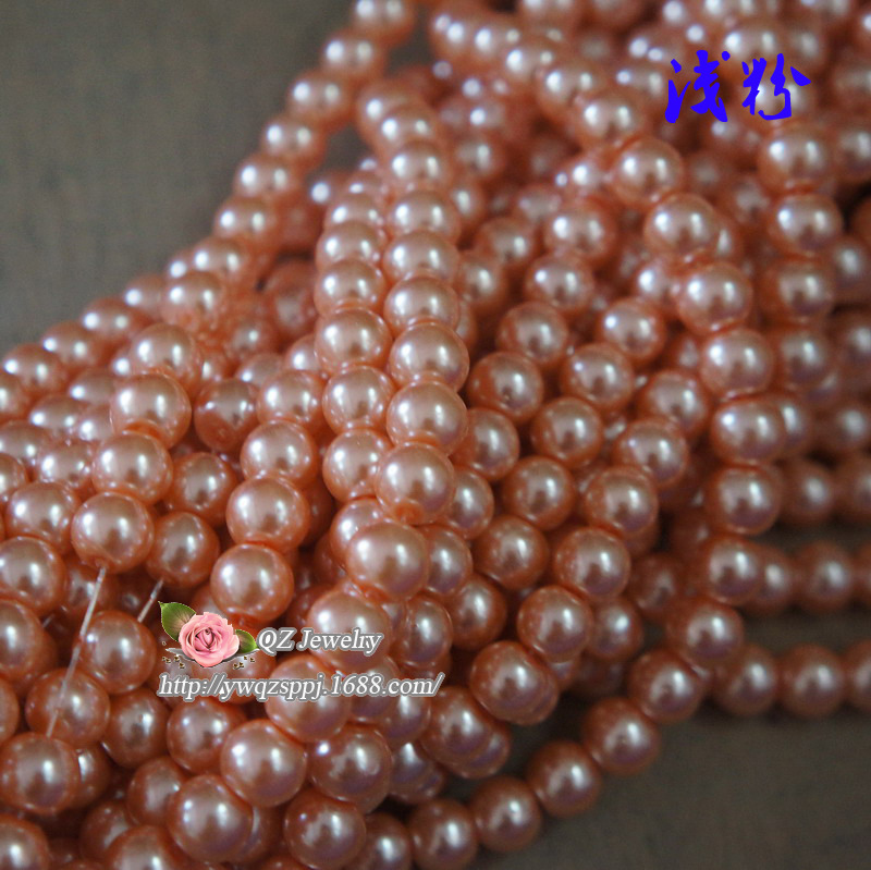 3-16mm glass imitation pearl straight-hole glass beads, new type of glass imitation pearl loose beads DIY jewelry accessories detail image 6