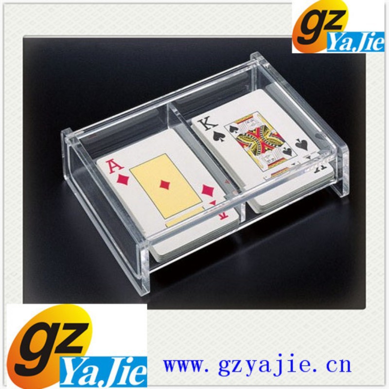 厂家定做高档亚克力烟盒  可放2付扑克盒子