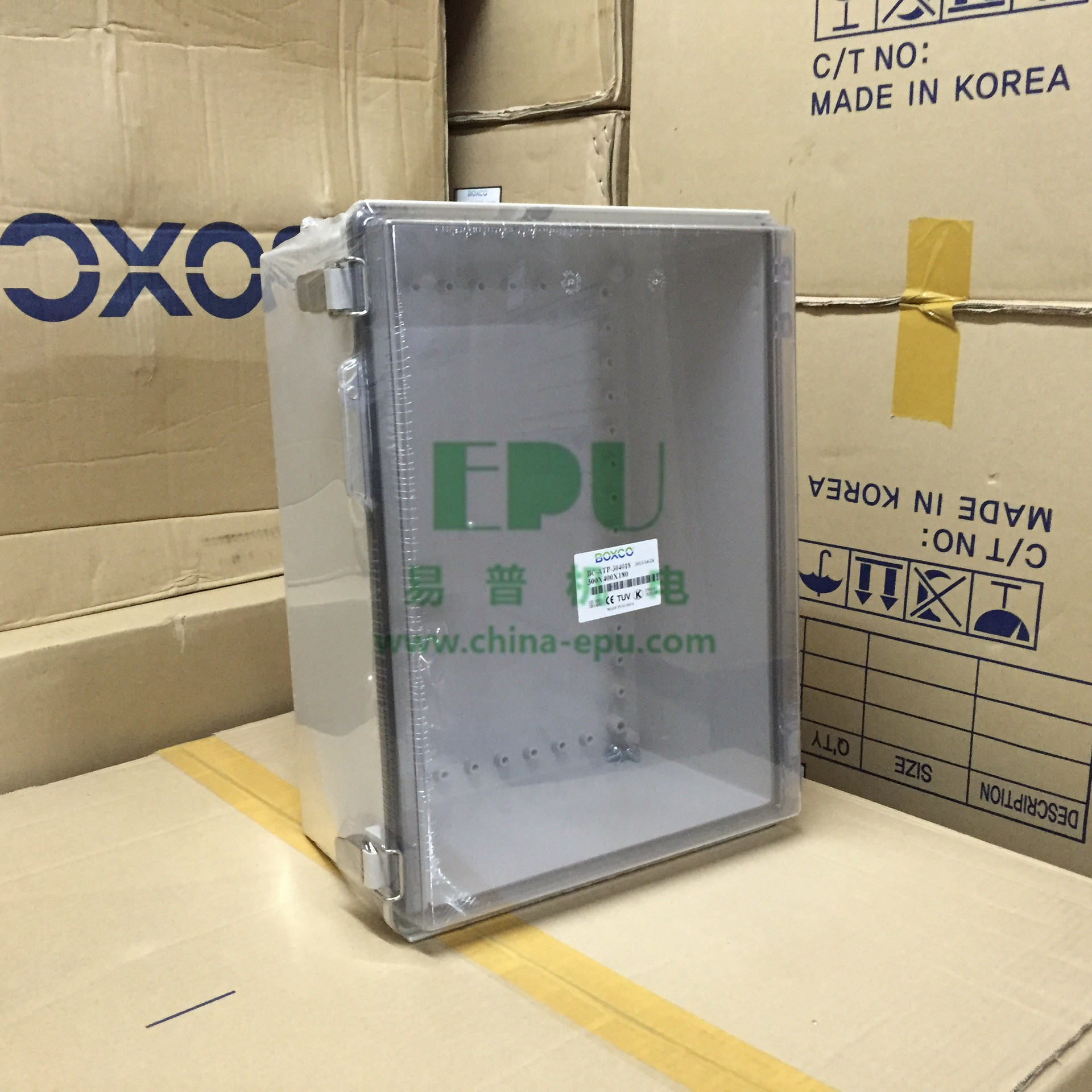 韩国BOXCO（P型）塑料透明门防水配电箱 塑料配电箱防水 透明 进