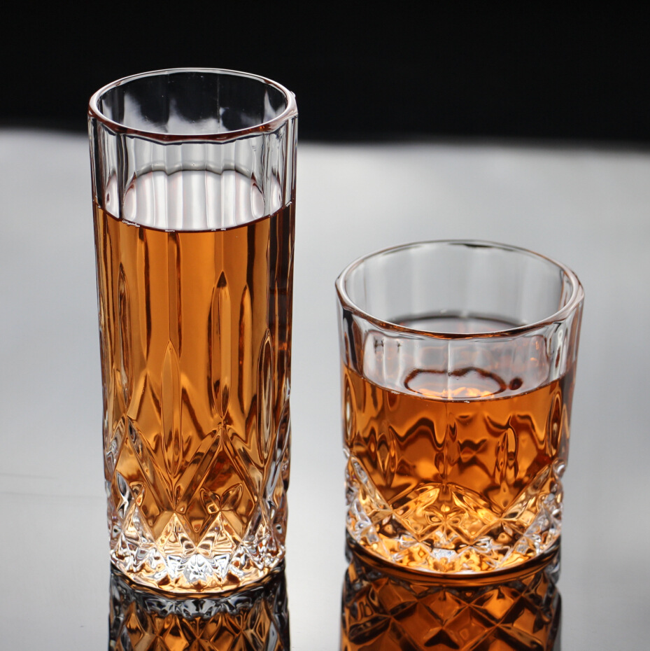 Glass Carved designs Beer mug Beer cup Heat originality fruit juice The thickness of the bottom circular monolayer Beautiful Home practical Cups