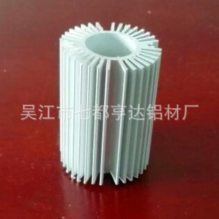 6063太阳花铝合金散热型材 开模定制散热器铝型材规格多开模订制