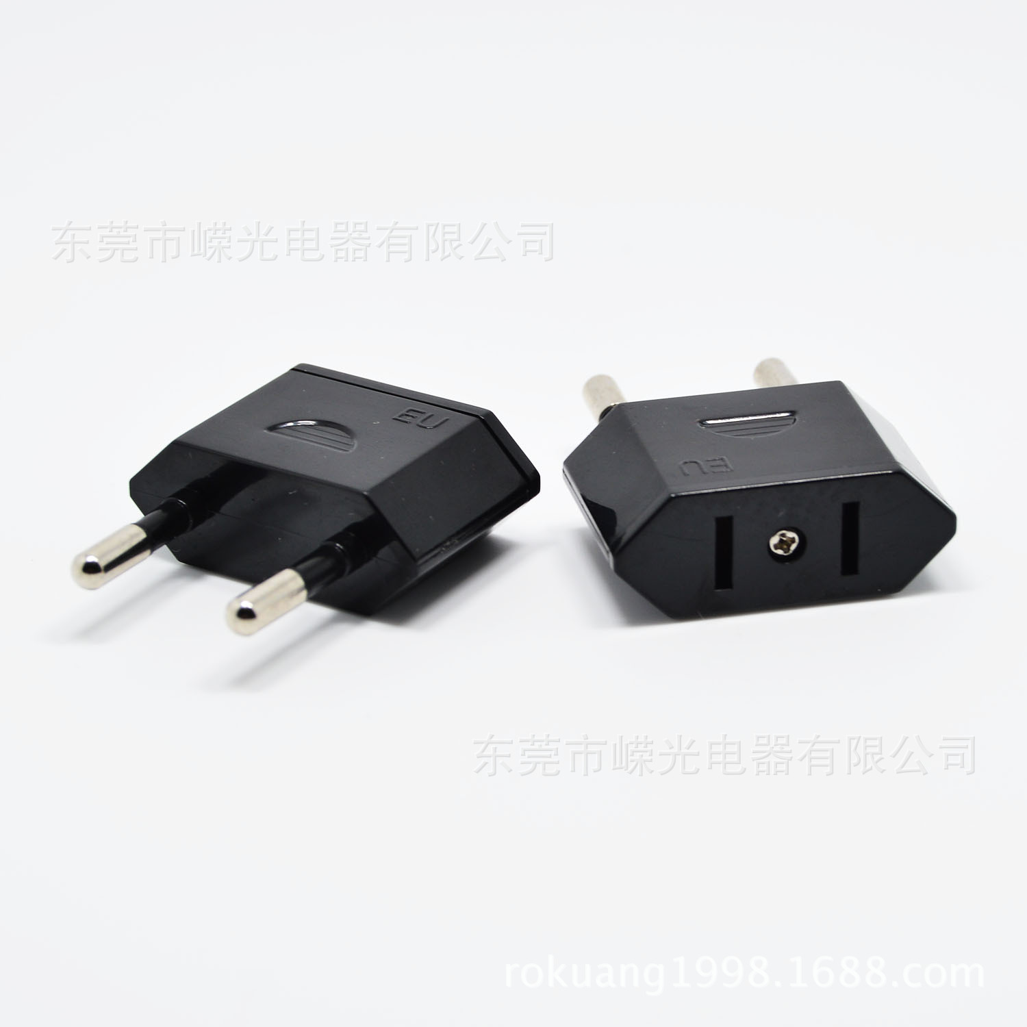 美规两扁转韩国 美规转德规小插头969-1 带保护门 欧规转换插头