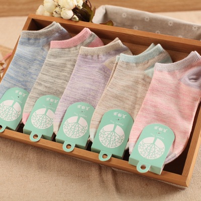 Taobao explosion models summer Plain colour fresh Solid Boat socks Socks Cotton socks Socks wholesale