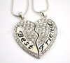 Diamond FRIEND Good Friends Heart -shaped necklace