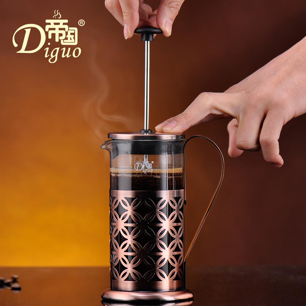 empire French press coffee maker Stainless steel French press pot Stainless steel tea Household coffee pot 600ml