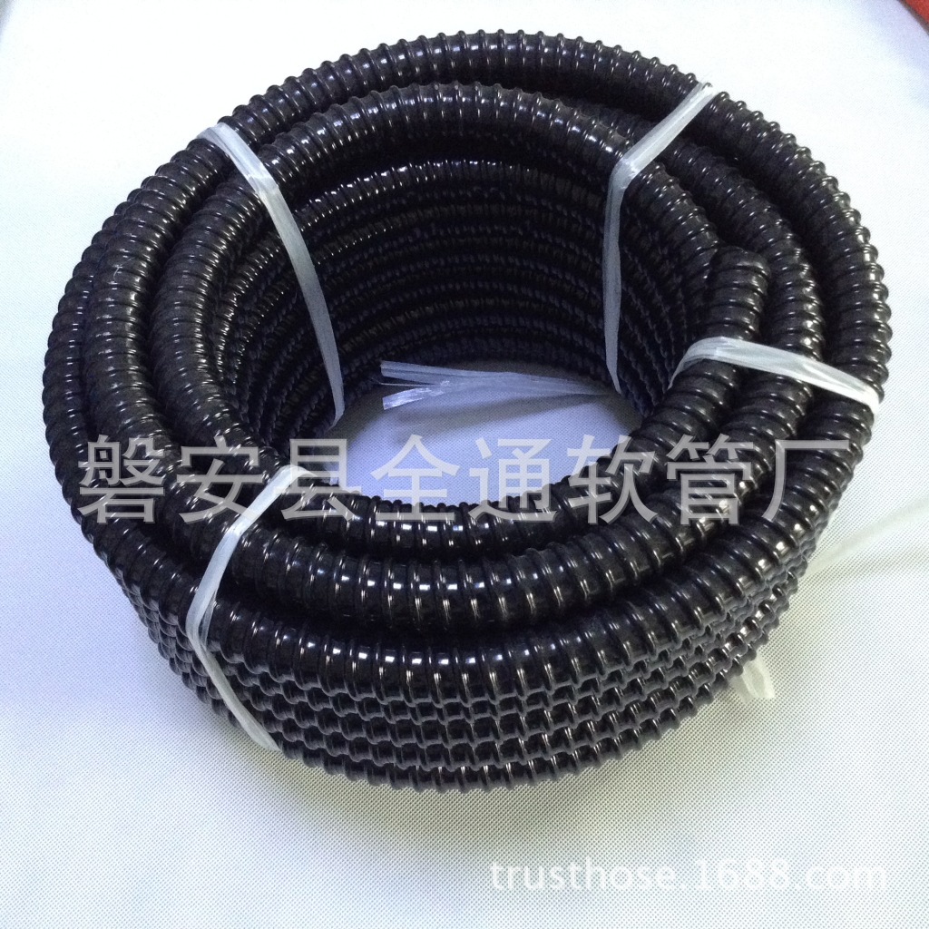 供应直径16mm 内壁光滑 易弯曲 带阻燃电缆穿线用pvc波纹管管