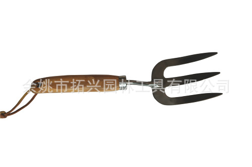 不锈钢 三叉板 木柄 园林工具