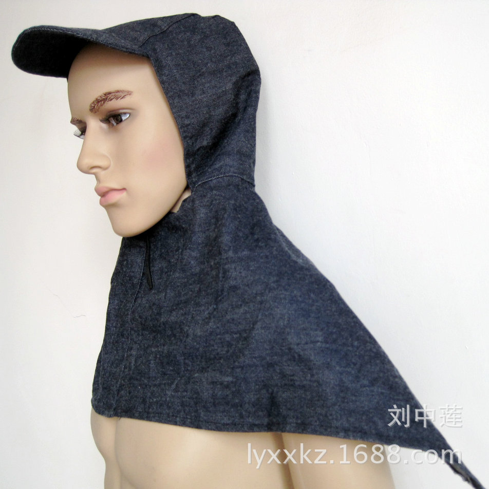 有帽沿套头披肩帽