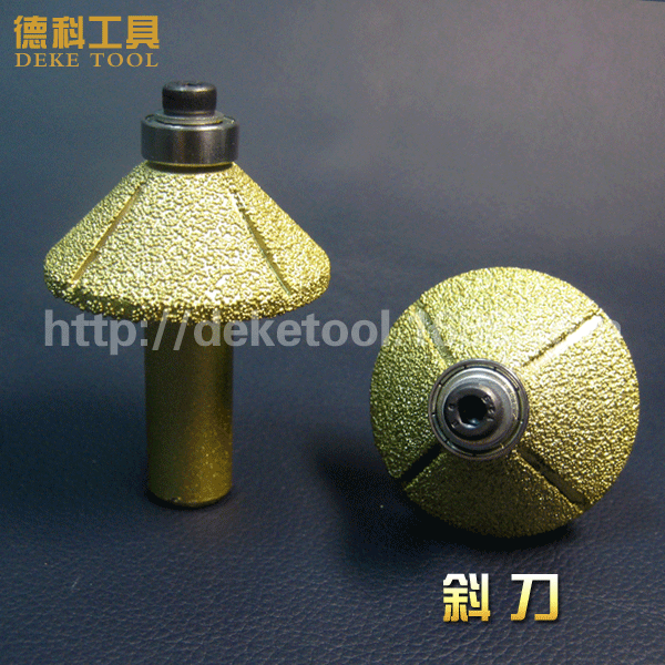 钎焊金刚石 石英石刀头 45度斜刀 石材铣刀