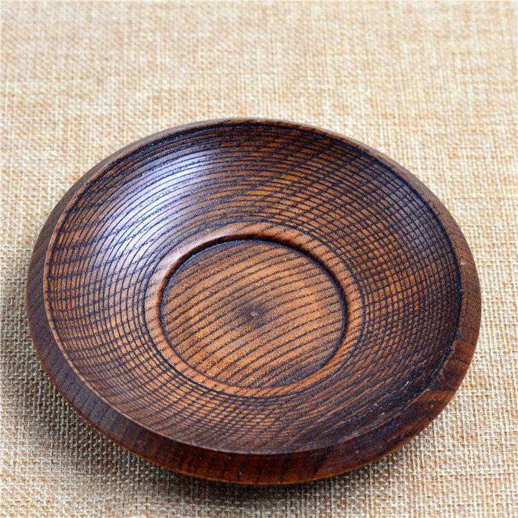 Dongshi Yiming 12cm Small Wooden Dish Personality Practical Vinegar Dish Seasoning Dish Snack Dish