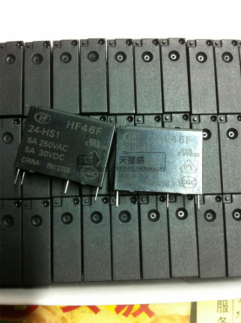 宏发继电器HF46F-24-HS1 5A250VAC G5NB-1A-E-24VDC AC5N-S-DC24V