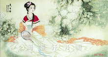 44-864中国字画 客厅卧室装饰画美芳人物仕女图 六尺高仿画芯批发