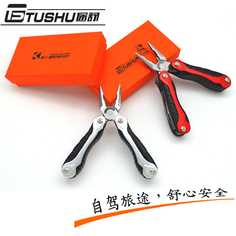 凯马特途舒系列不锈钢多功能钳户外求生折叠刀组合工具TS-A007