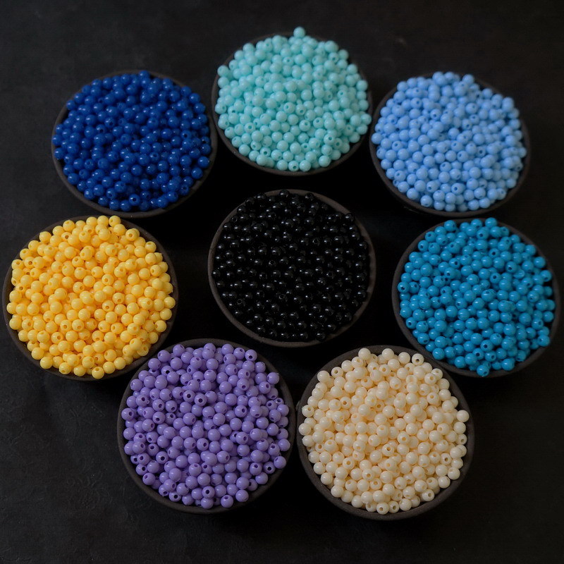 4mm实色亚克力圆珠糖果珠手链编织材料diy饰品配件小米珠子批发详情图10