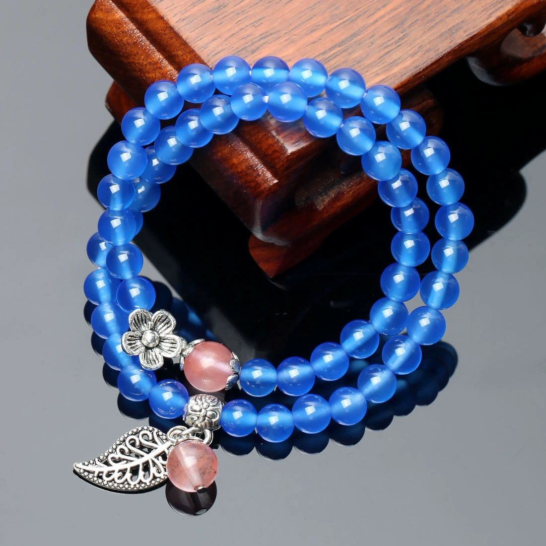 If Crystal Blue Rose Multi -layer Bracelets Fashion Women's Mo Kai Plus Bracelet Special Clearance