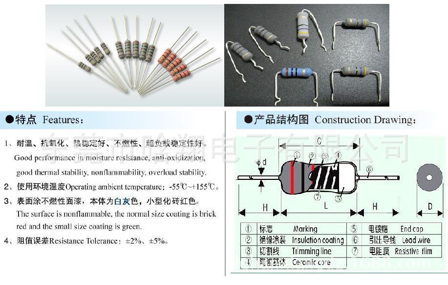 1.金属氧化膜电阻特点和结构