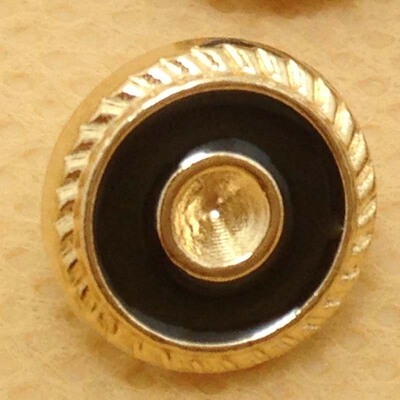 【源生金屬鈕扣】 黑油凹紋玫瑰金屬鈕扣 襯衣針織裝飾扣