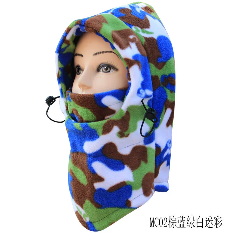 Универсальная camouflage шляпа, теплая бархатная шарф-плед, зимняя медицинская маска, усиленная толщина