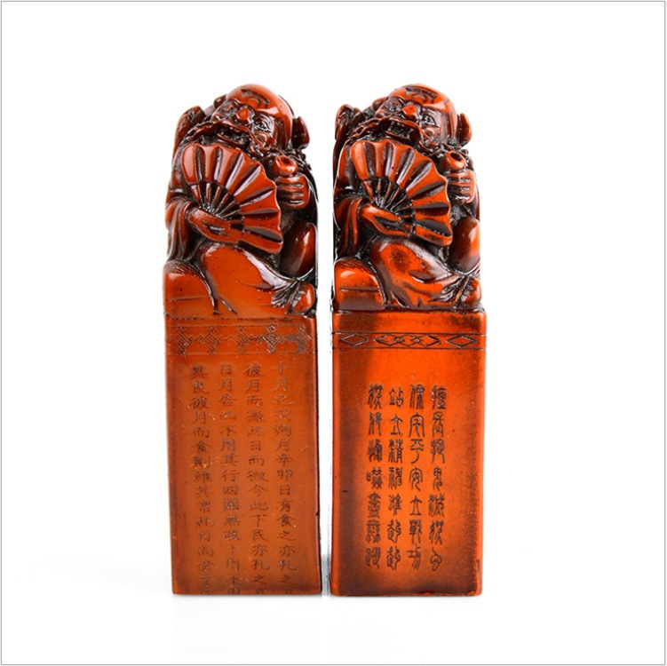 创意礼品寿山石钟馗印章 寿山石玉印章