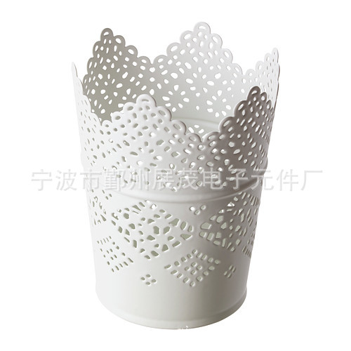 金属蜡烛台花边工艺插花桶镂空马口铁皮桶装饰花铁桶