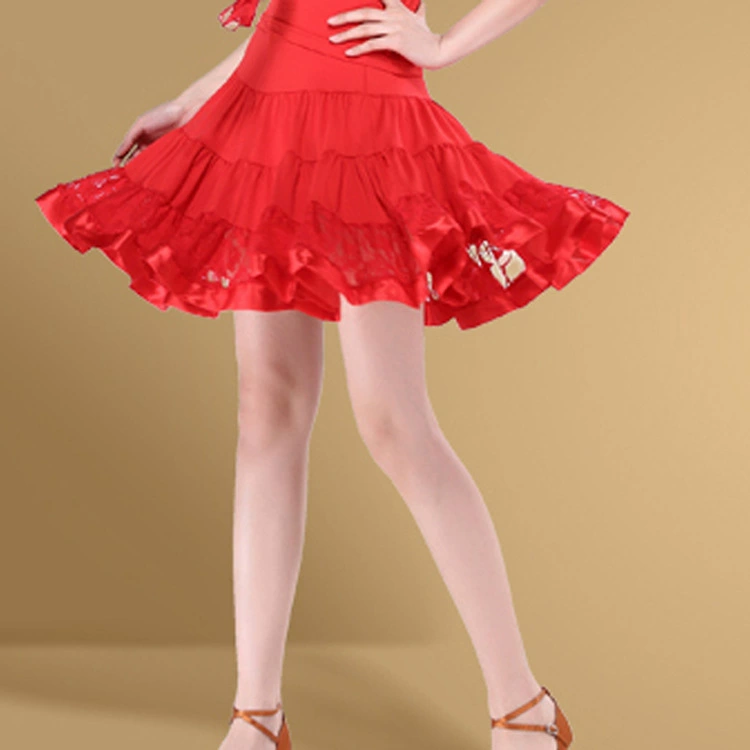 Юбка для практики квадратных танцев Бальные танцы Латинская юбка Танцевальное сценическое платье Плиссированная юбка