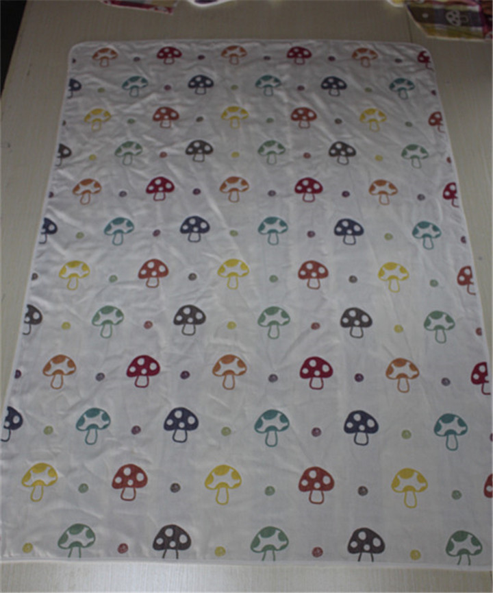 undefined6 Gauze Jacquard weave soft baby Baby Mushroom Blanket Mushroom Blanket Japan Same item*110 140undefined