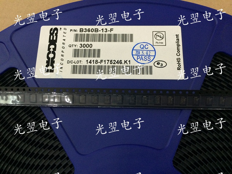 贴片肖特基二极管 B320B B330B B340B B350B B360B SMB 美台