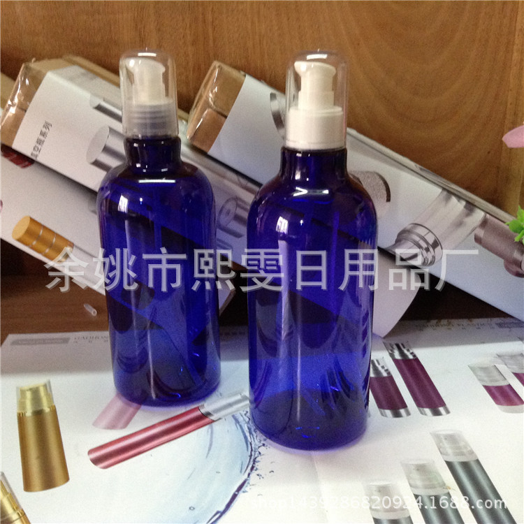 P17 500ml圆弧宝蓝大容量鸟嘴按压瓶 乳液泵 鸟嘴泵