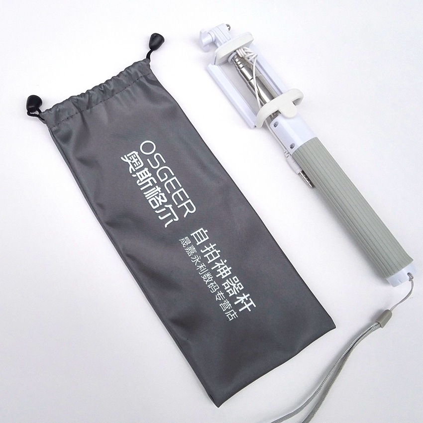 厂家定做 自拍杆抽绳袋 自拍工具收纳袋 100个起印