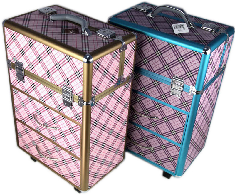 专业拉杆化妆箱/影楼跟妆箱/多层带抽屉式拉杆箱/大号拉杆工具箱