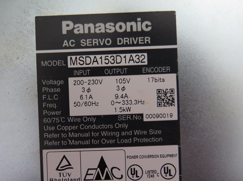 台州信达 二手松下驱动器 MSDA153D1A32 有保修 询价