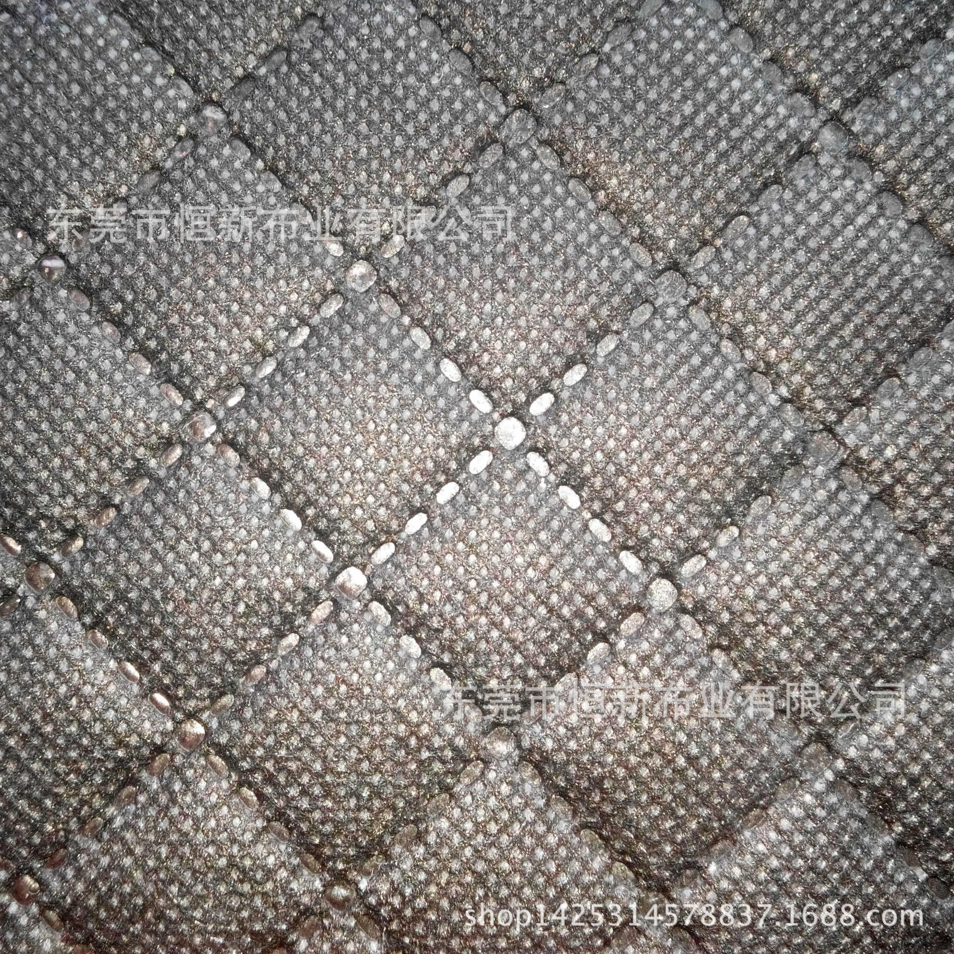 东莞恒新厂直供超音波打点压格三合夹棉料用于收纳袋床下柜西服套