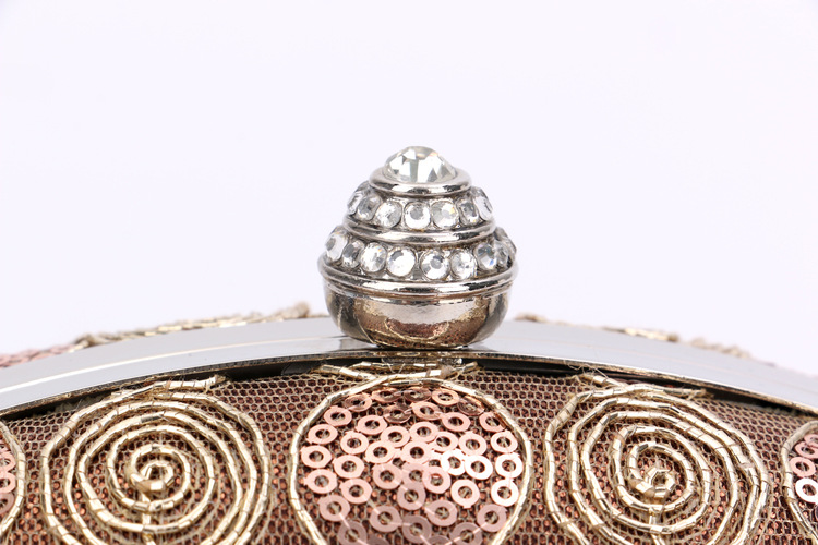 Embroidery Hard-Surface Clutch Bag