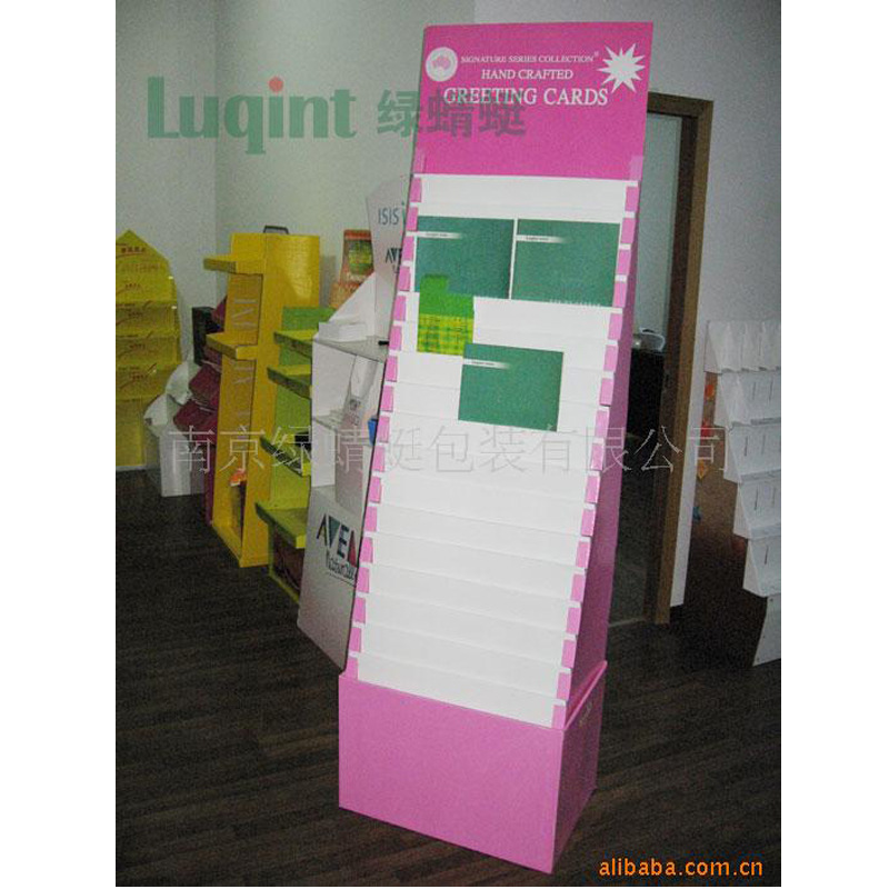 厂家定做贺卡明信片纸展示架书本杂志纸展架红包卡片纸货架