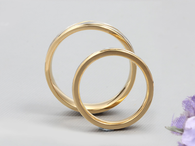 Simple Style Geometric Titanium Steel Rings Plating Metal Stainless Steel Rings