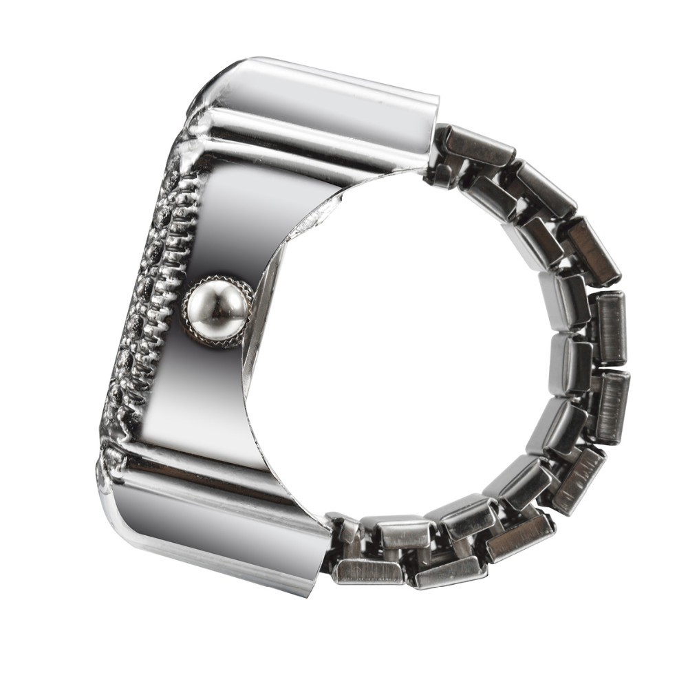 Barrel Shape Dial Shape Daily, Street Occasion Vintage Style Geometric Quartz Watch Rings
