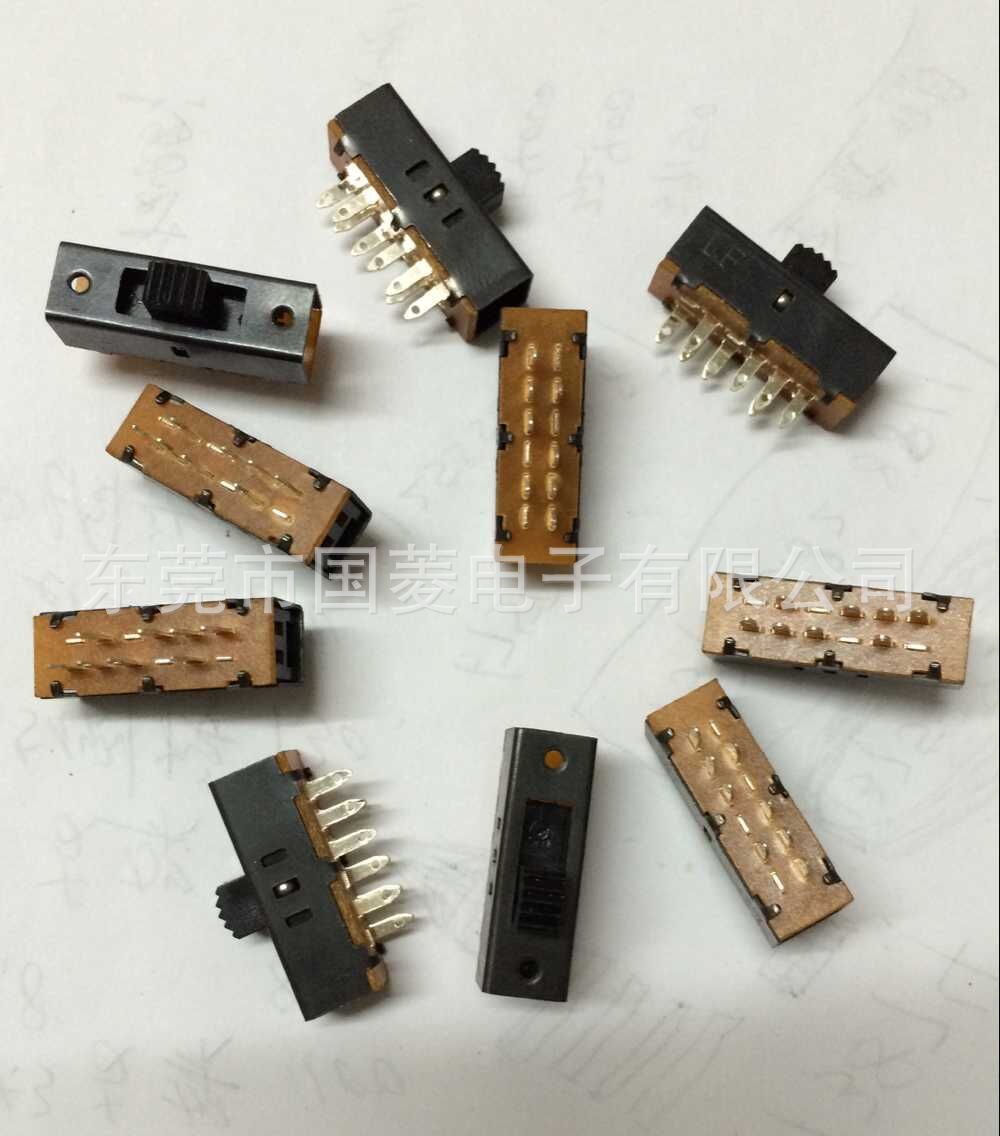 SS-23F02(2P3T) 双排8脚三档拔动开关 厂家直销