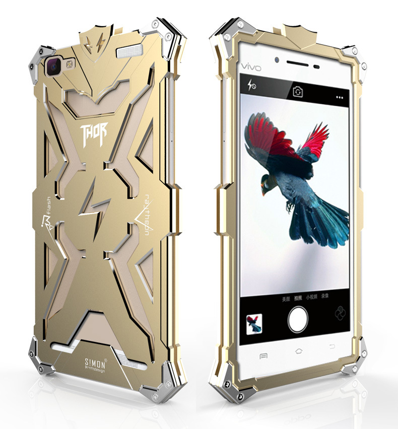 SIMON THOR Aviation Aluminum Alloy Shockproof Armor Metal Case Cover for vivo Y37