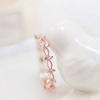 Accessory, golden zirconium, ring, micro incrustation, wholesale, pink gold